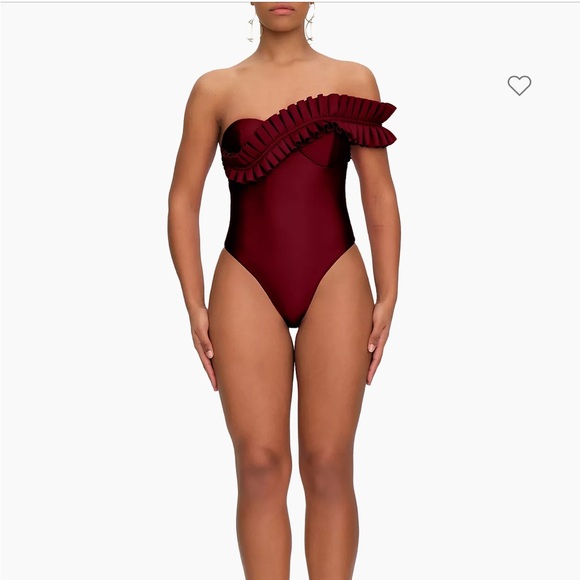 SOLD/ DO NOT BUY Andrea Iyamah Nisi Pleated One Strap Swimsuit - Picture 3 of 5